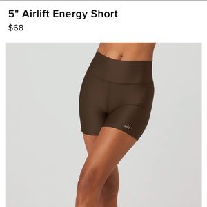 Alo Yoga- 5 inch airlift energy short Espresso XS
